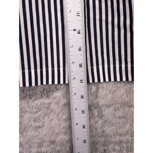 The Great Top 2 Womens Boxy Poplin Striped Collared Button Down Shirt - Picture 6 of 8